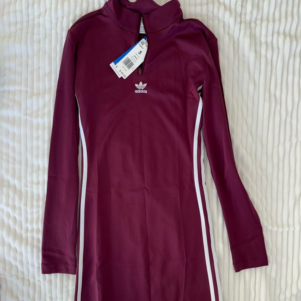 Adidas long sleeve 1/4 zip dress size S